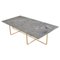 Large Grey Marble and Brass Ninety Table from Ox Denmarq 1