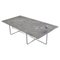 Large Grey Marble and Steel Ninety Table from Ox Denmarq 1