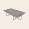 Large Grey Marble and Steel Ninety Table from Ox Denmarq 2