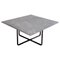 Mittelgroßer Ninety Tisch aus grauem Marmor & schwarzem Stahl von Ox Denmarq 1