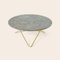 Grande Table Basse O en Marbre Gris et Laiton par Ox Denmarq 2