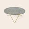 Large Grey Marble and Brass O Coffee Table from Ox Denmarq, Image 2