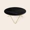 Large Black Marquina Marble and Brass O Coffee Table by Ox Denmarq 2