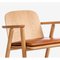 Natural with Leather Upholstery Valo Lounge Chair by Made by Choice 4