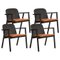 Black with Natural Leather Valo Lounge Chairs by Made by Choice, Set of 4 1