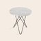 Tall Mini White Carrara Marble and Black Steel O Table from Ox Denmarq, Image 2