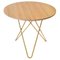 Oak Wood and Brass Dining O Table from Ox Denmarq 1