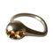 Sterling Silver Modern No 341 Ring with Gilded Piece from Georg Jensen 1
