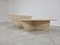 Up & Up Travertine Triangular Coffee Tables, 1970s, Set of 2 2