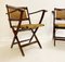 Mid-Century Italian Cane and Wood Foldable Armchairs, 1950s 5