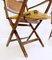 Mid-Century Italian Cane and Wood Foldable Armchairs, 1950s, Image 11