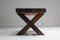 Brutalist Dark Wooden Dining Table, Italy, 1940s 6