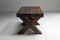 Brutalist Dark Wooden Dining Table, Italy, 1940s 5