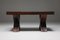 Brutalist Dark Wooden Dining Table, Italy, 1940s 3