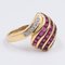 Vintage Gold Ring with Rubies and Diamonds, 1970s 2