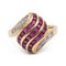 Vintage Gold Ring with Rubies and Diamonds, 1970s, Image 1