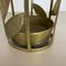 Italian Hollywood Regency Brutalist Umbrella Stand in Solid Brass, 1970s, Image 11