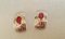 Bicolor 18kt Ruby Earrings, Set of 2 12