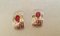 Boucles d'Oreilles Bicolores 18kt Rubis, Set de 2 12