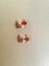 Boucles d'Oreilles Bicolores 18kt Rubis, Set de 2 19