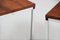 Vintage German Rosewood & Chrome Side Tables, Set of 2 2