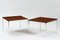 Vintage German Rosewood & Chrome Side Tables, Set of 2 1