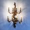 Large Louis XIV Style Brass Wall Lamp with 9 Arms 2