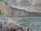 Jean-Jacques René, Beach and Cliffs at Fécamp, Oil on Canvas 3
