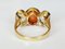 Ring in Yellow Gold with Garnet & Zirconia, Image 4