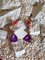 Boucles d'Oreilles 18kt avec Améthyste, Saphir Multicolore et Diamants, Set de 2 5