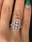 Art Deco Style 18k White Gold Diamond Ring, Image 2