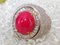 18kt Ring in Gold and Silver wtih Ruby & White Stones 1