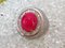 18kt Ring in Gold and Silver wtih Ruby & White Stones 11