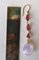 18kt Earrings in Yellow Gold with Red Tourmalines and Rose Quartz, Set of 2 7