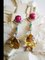 Yellow Gold Earrings with Citrine, Emerald, Ruby and Diamond, Set of 2 2