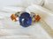 Ring in 18k White Gold with Sapphire, Diamond, and Citrine 1