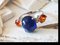 Ring in 18k White Gold with Sapphire, Diamond, and Citrine 9