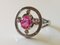 Ring in Gray, Unheated Pink Sapphire and Diamond 1