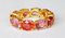 18k Yellow Gold Wedding Ring with Orange and Pink Sapphire 1