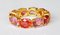 18k Yellow Gold Wedding Ring with Orange and Pink Sapphire, Image 1