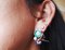 Earrings in Silver, Enamel, Tanzanite, Amethyst and Cultured Pearls, Set of 2 11