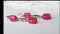 Boucles d'Oreilles en Or Jaune 8k avec Rubis et Diamants Taille Rose, Set de 2 4