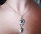 Pendant in Silver and Mother-of-Pearl with Cultured Pearl, Blue Topaz and Moonstone 2