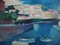 André Brasilili, Italie, Barques à l'entrée du port, 1955, 1955, óleo sobre lienzo, enmarcado, Imagen 4