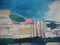 André Brasilili, Italie, Barques à l'entrée du port, 1955, 1955, óleo sobre lienzo, enmarcado, Imagen 5