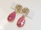 Yellow Gold Earrings with Unheated Rubies and Diamonds, Set of 2 3