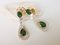 Yellow Gold & Diopside Earrings, Set of 2 2
