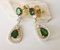 Boucles d'Oreilles en Or Jaune et Diopside, Set de 2 1