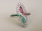 Art Deco Style Ring with Ruby, Emeralds and Diamonds 1