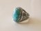 Anello con sigillo in argento con Larimar Cabochon, Immagine 4